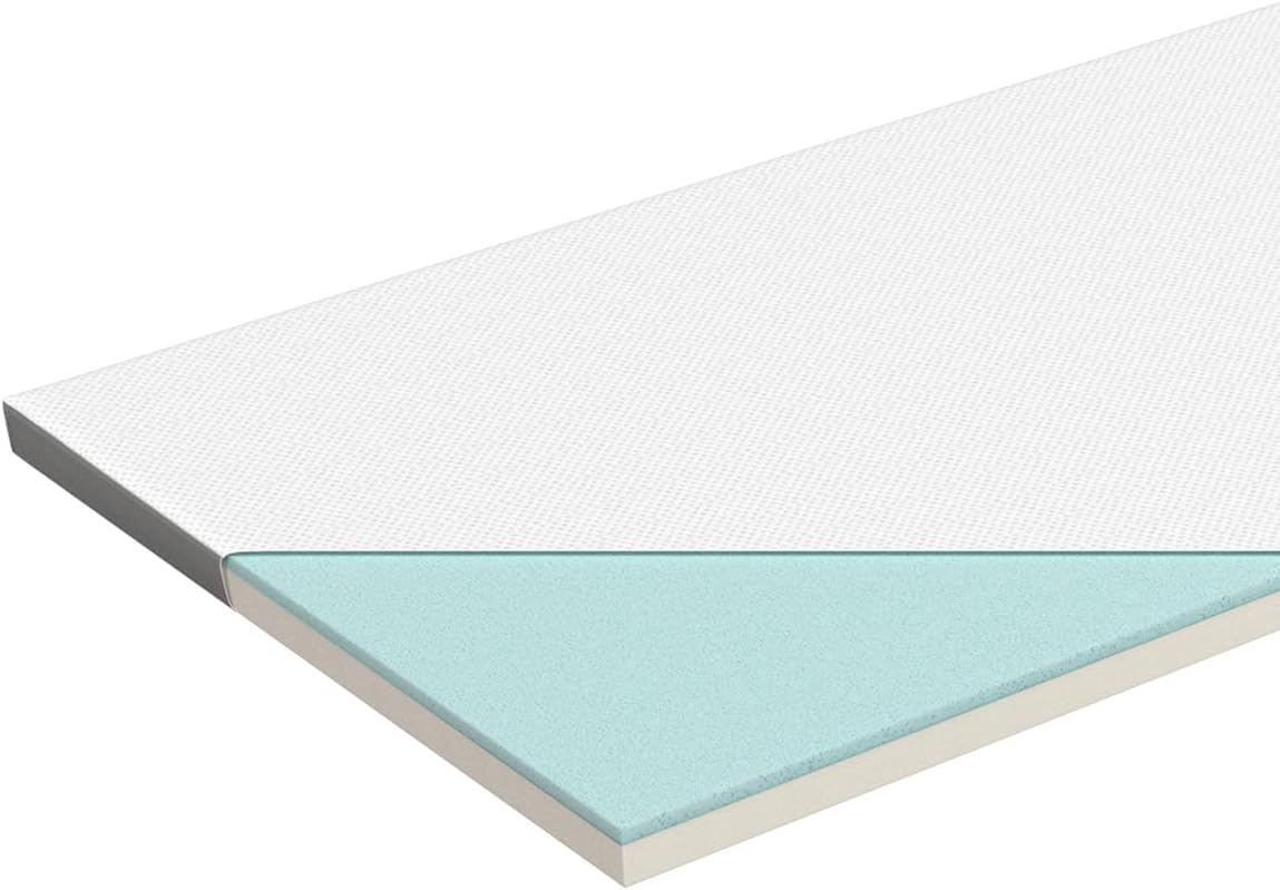 eazzzy Topper Trend, 5 cm Höhe, Matratzentopper, atimungsaktiv, Memory Schaum, Allergiker geeignet, Matratzenauflage mit abnehmbarem Bezug 180 x 200 x 5 cm, Weiß
